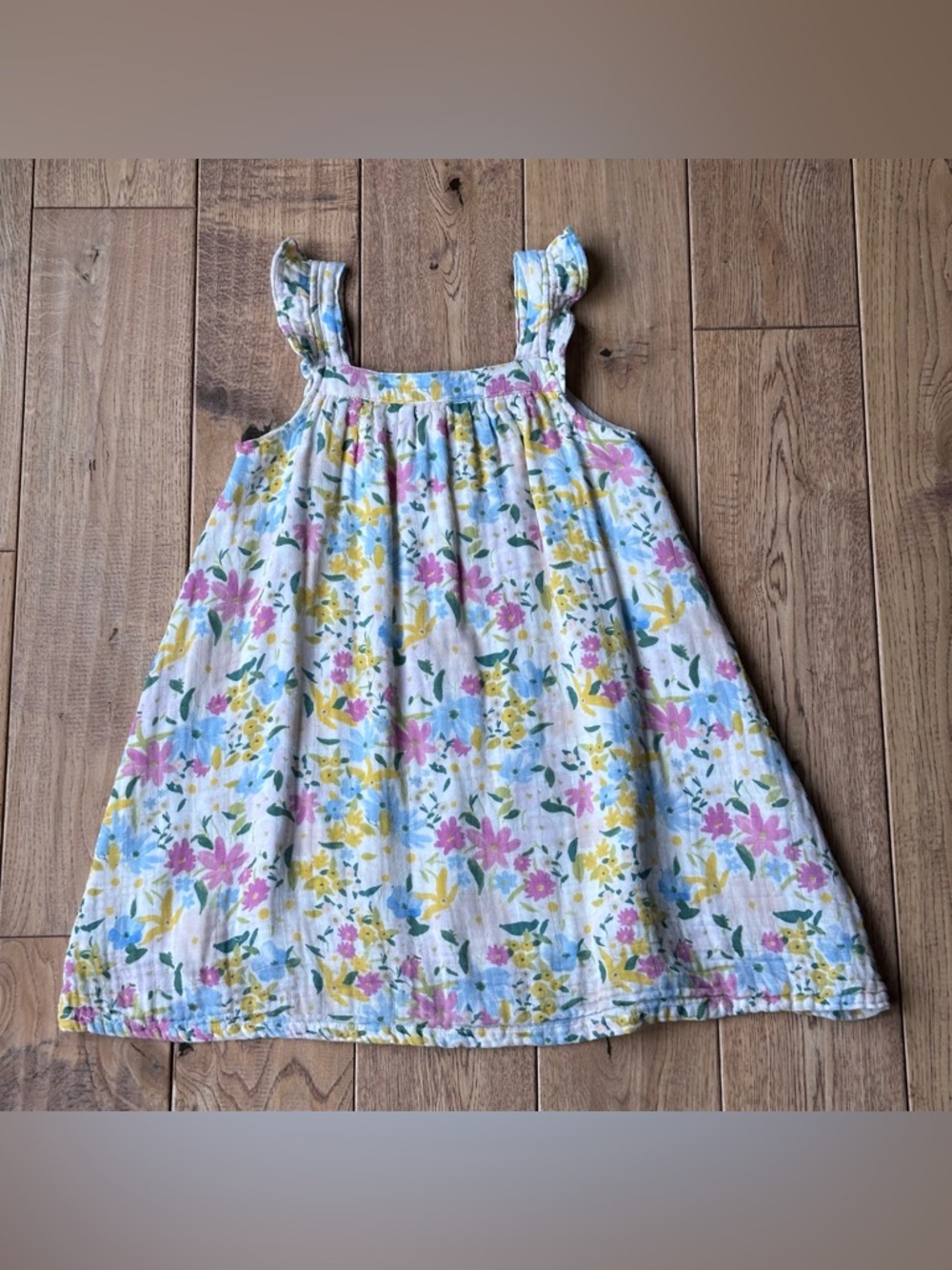 Angel Dear Multicolor Floral Muslin Cotton Sundress size 6